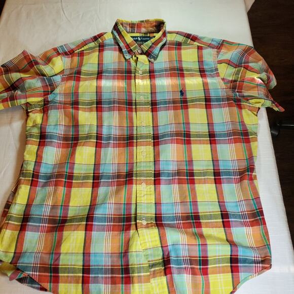 Ralph Lauren Classic Fit Mens Shirt- Short Sleeve Size XL Button Down - Picture 1 of 5